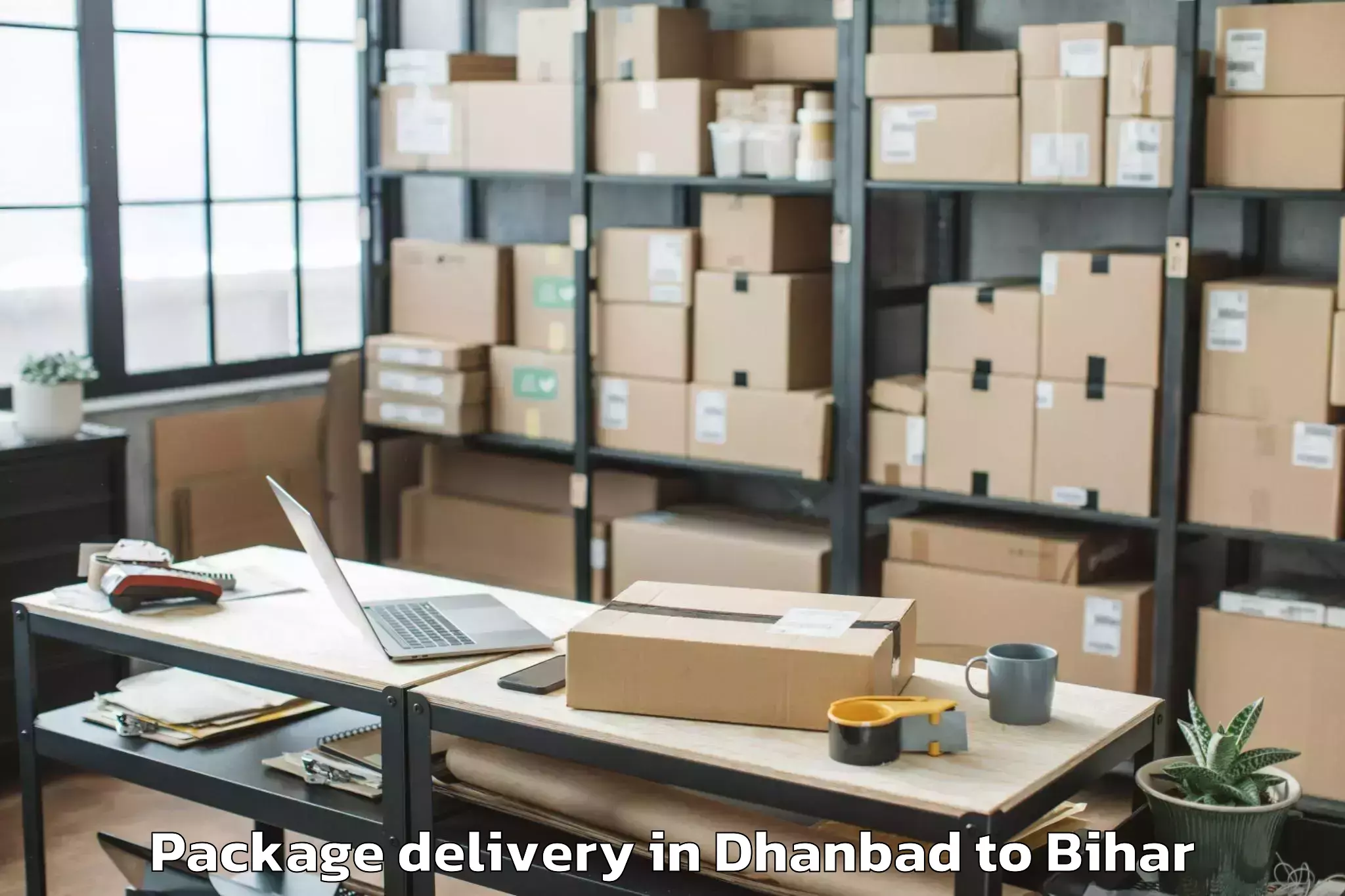 Book Dhanbad to Tetaria Package Delivery Online